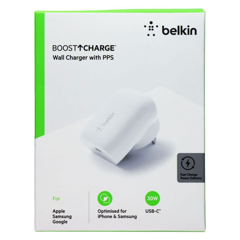 Belkin BoostCharge 30W USB-C Wall Charger - White (WCA005AUWH) (Australian)