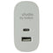 Belkin Studio 2-Port Home Charger + USB-C Cable for iPhone/iPad/iPod - White