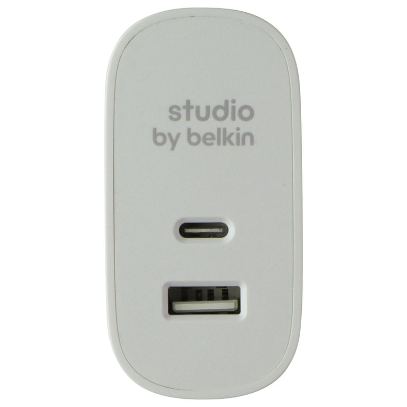 Belkin Studio 2-Port Home Charger + USB-C Cable for iPhone/iPad/iPod - White