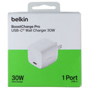 Belkin BoostCharge Pro 1 Port 30W USB-C Wall Charger (WCH001-WH-TL) - White