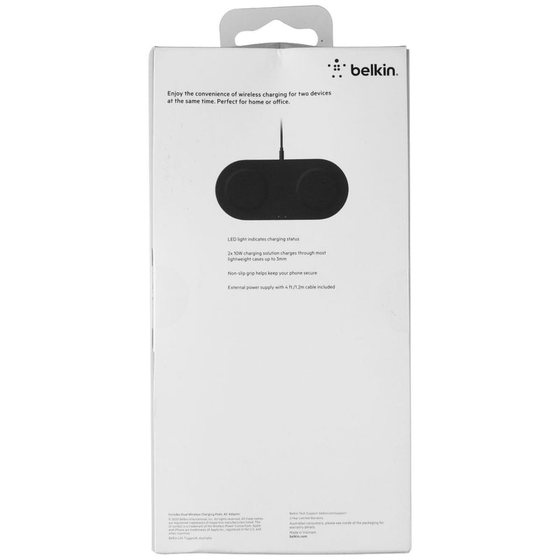 Belkin 10W Dual Wireless Charging Pad - Black (Australian Version)