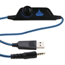 BENGOO G9000 Stereo Wired Universal Gaming Headset with LED - Blue