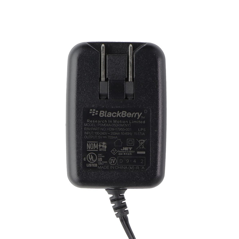 BlackBerry OEM (5V/700mA) Micro-USB Corded Wall Charger - Black (PSM04A-050RIM)