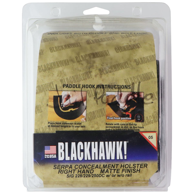 BLACKHAWK! Right Hand Serpa Concealment Holster - Size 05 (SIG 228/229/250DC)