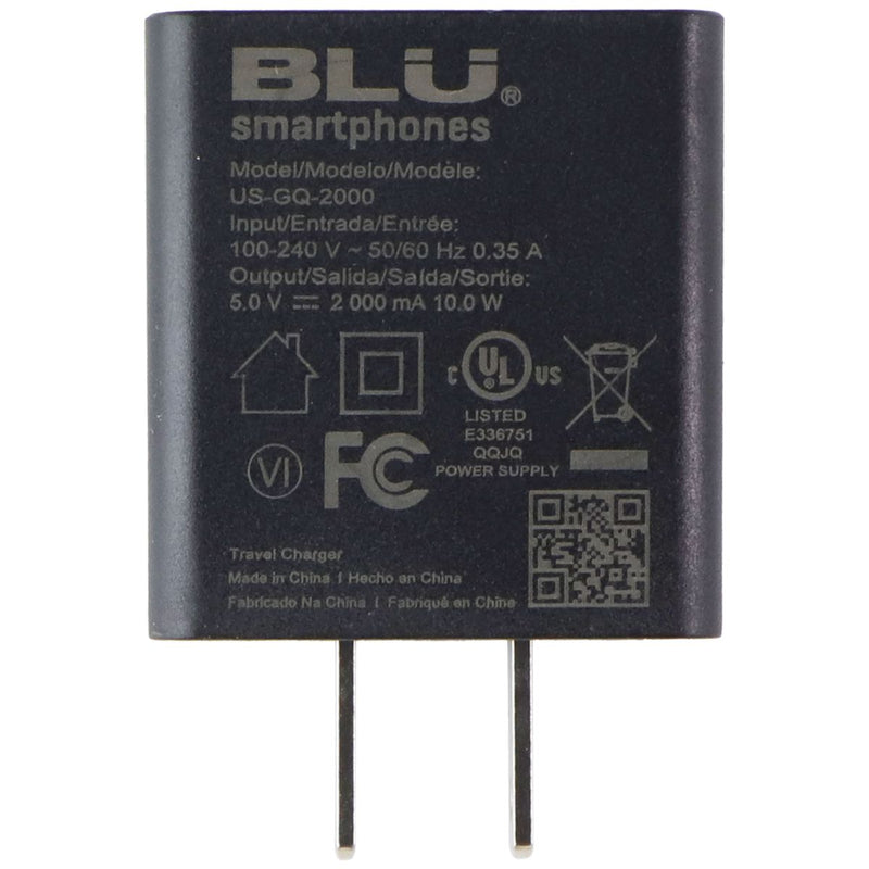 BLU Single Port USB-A Wall Charger (BP10001417, BP10001761, B10001691) - Black