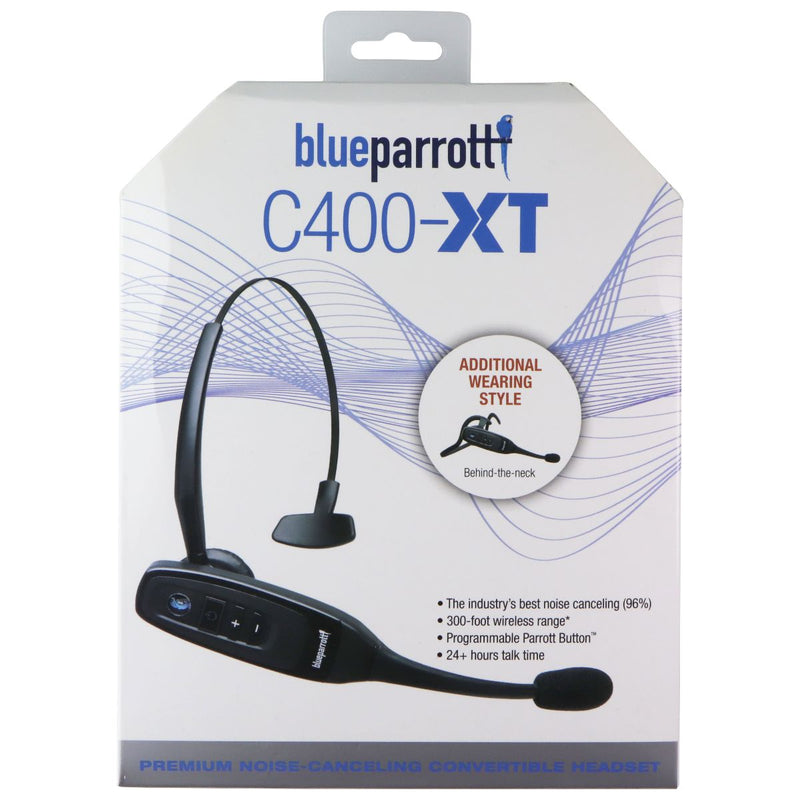 BlueParrott C400-XT Mono Bluetooth Wireless Headset with Mic - Black