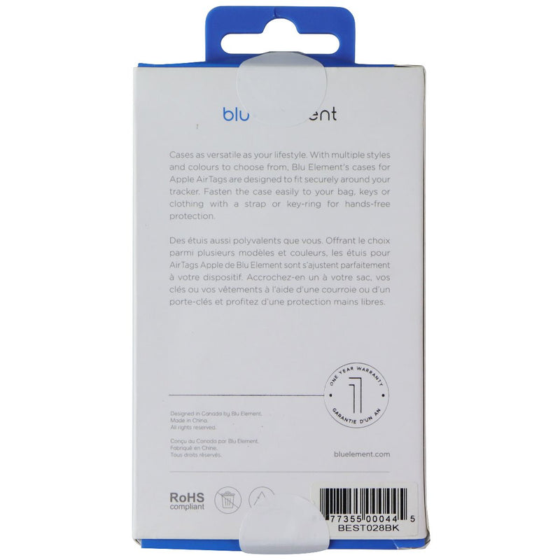 Blu Element Gel Skin AirTag Case with Spring O Ring - Black