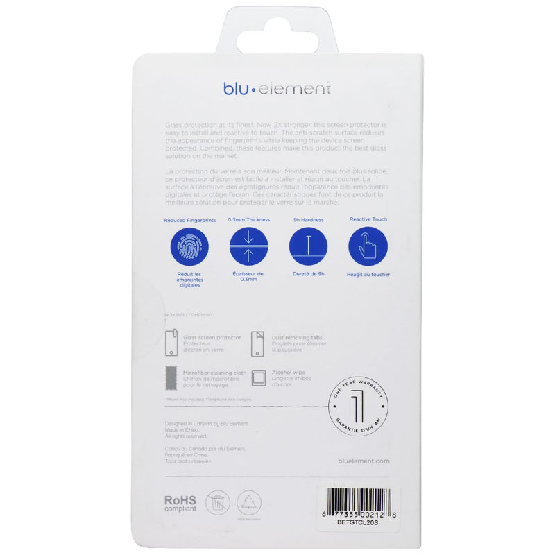 Blu Element Tempered Glass Screen Protector for TCL 20S