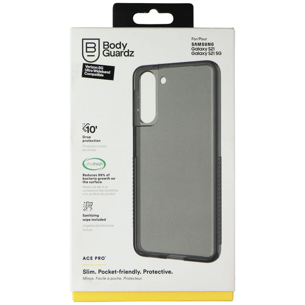BodyGuardz Ace Pro Series Case for Samsung Galaxy S21 5G / S21- Smoke/Black