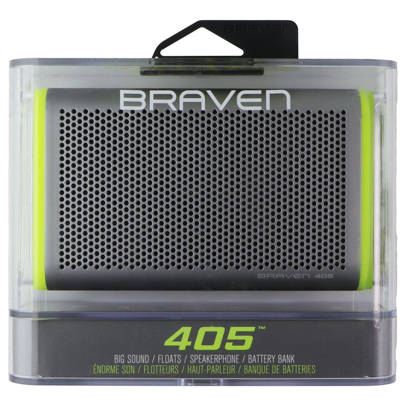 Braven 405 Portable Bluetooth Speaker - Silver/Green