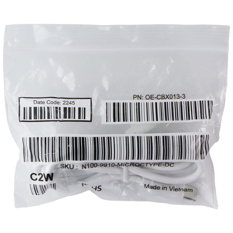 C2W (3.3-ft) Micro-USB to USB-C Charge/Sync Cable - White (OE-CBX013-3)