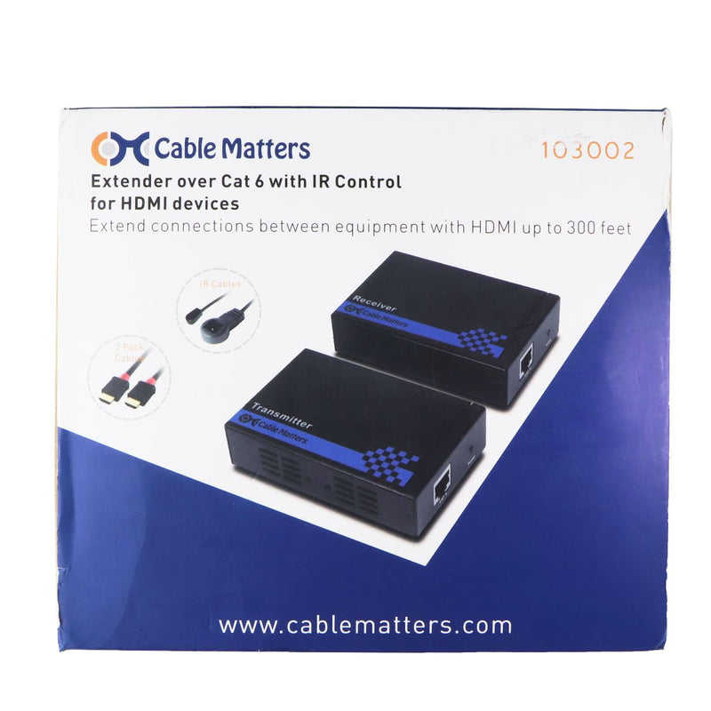 Cable Matters 103002 Extender Set Over CAT6 with IR Control for HDMI Devices