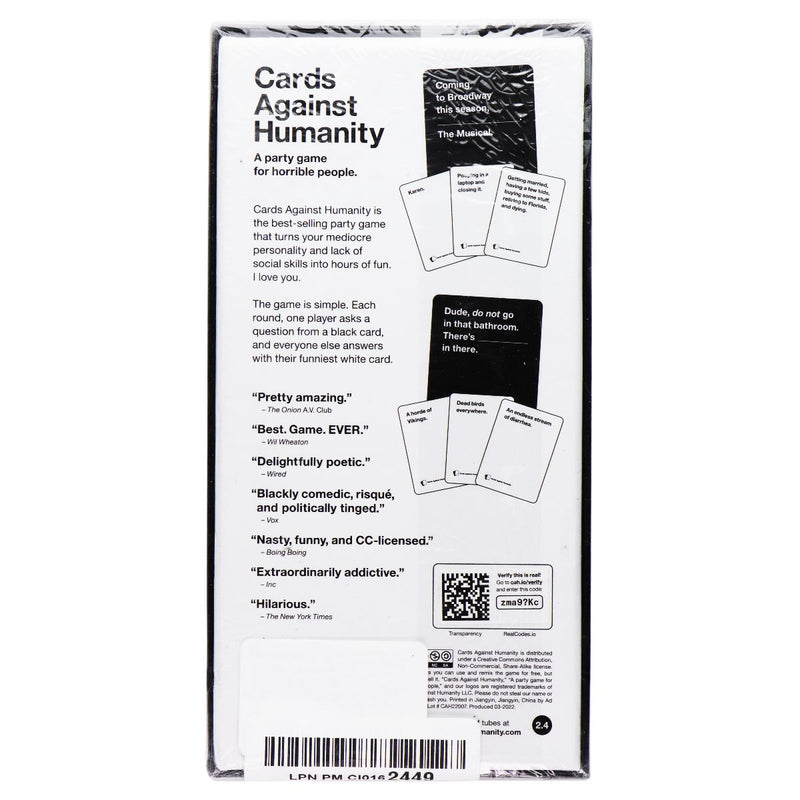 Cards Against Humanity Party Game - Updated for 2022 - (Recommended 17+)