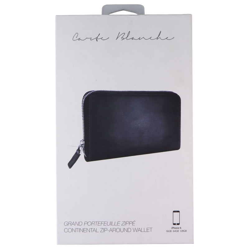 Carte Blanch Continental Zip-Around Wallet for Apple iPhone 6 - Black