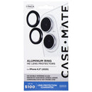 Case-Mate Aluminum Ring HD Double Tempered Lens Protectors for iPhone 17 - Black