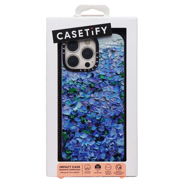 CASETiFY Impact Case for MagSafe for iPhone 15 Pro Max - Blue Hydrangeas