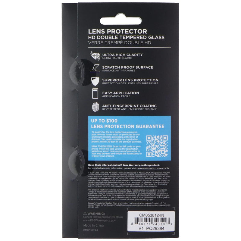 Case-Mate Double Tempered Glass Lens Protector for Google Pixel 9 Pro XL