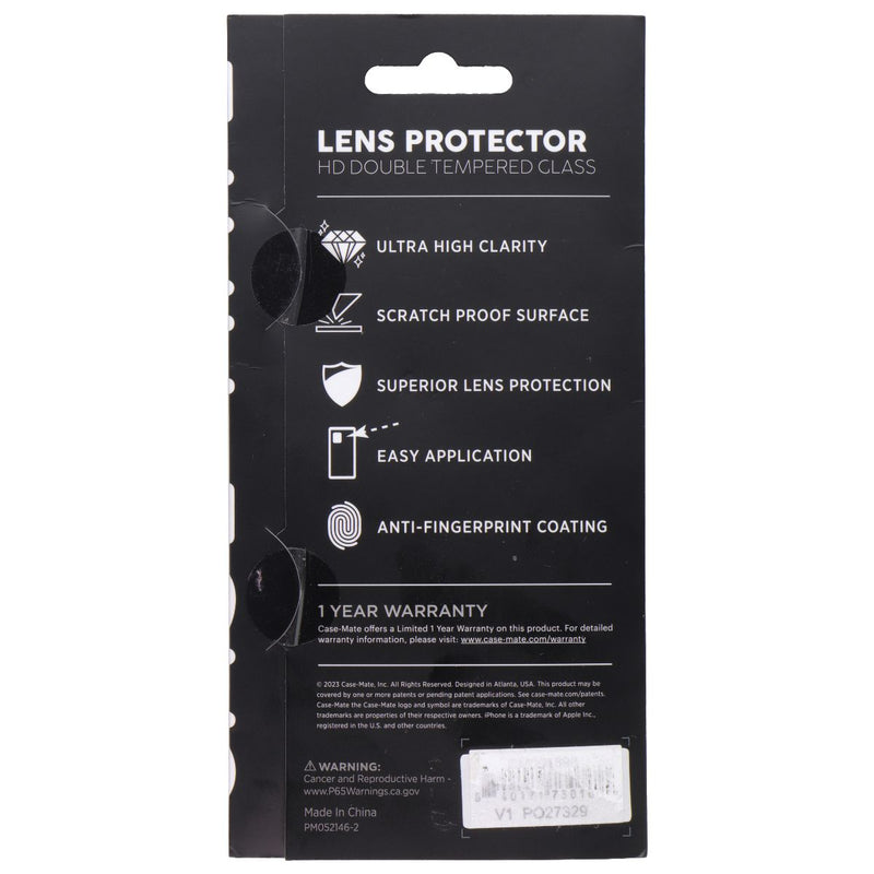 Case-Mate Lens Protector Double Tempered Glass for Apple iPhone 15/15 Plus
