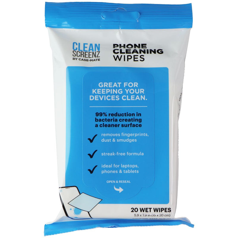 Case-Mate Clean Screenz Phone Cleaning Wipes - 10 Packs of 20 Wipes