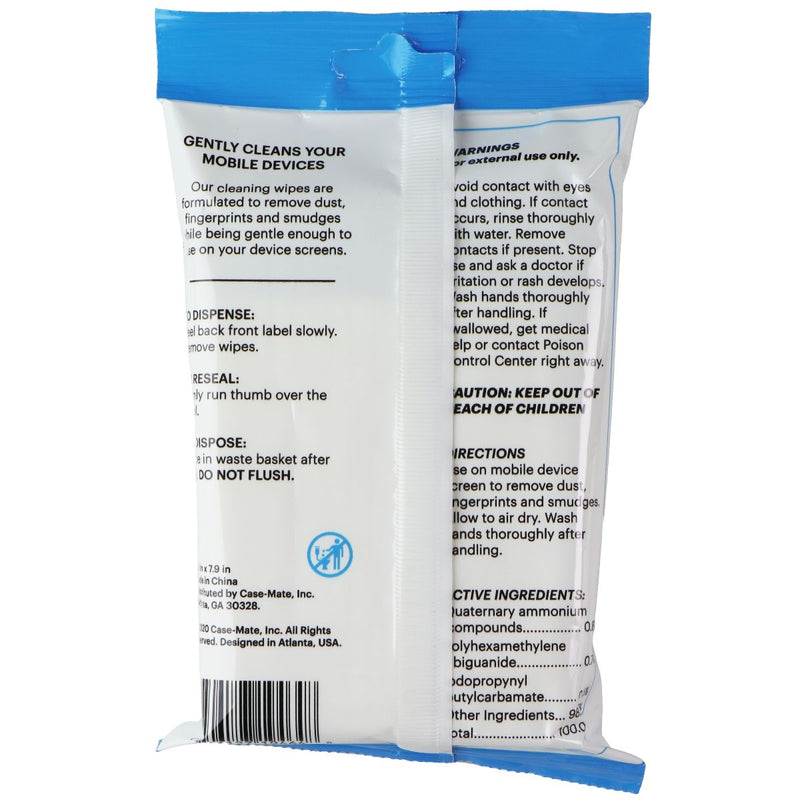Case-Mate Clean Screenz Phone Cleaning Wipes - 10 Packs of 20 Wipes
