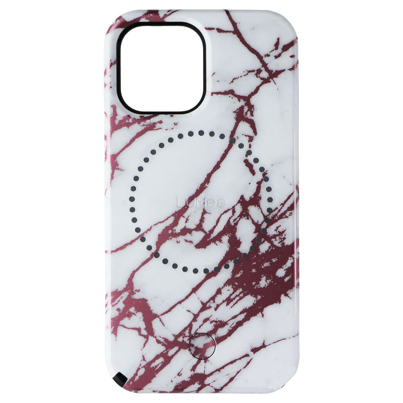 Case-Mate LuMee Halo Case for iPhone 13 Pro Max/12 Pro Max - White/Rose Marble