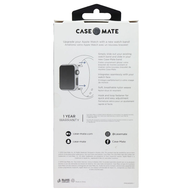 Case-Mate Nylon Sport Band For Apple Watch Series 1/2/3/4/5 (38-40MM) - Black
