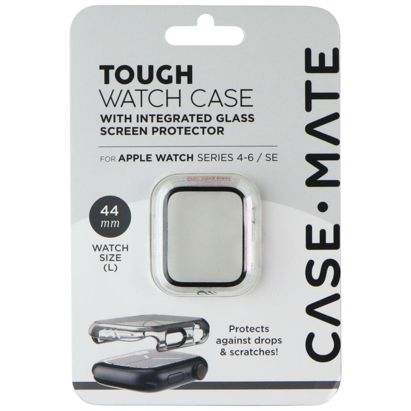 Case-Mate Tough Watch Case for Apple Watch Series 4-6/SE (44mm/L) - Clear/Black