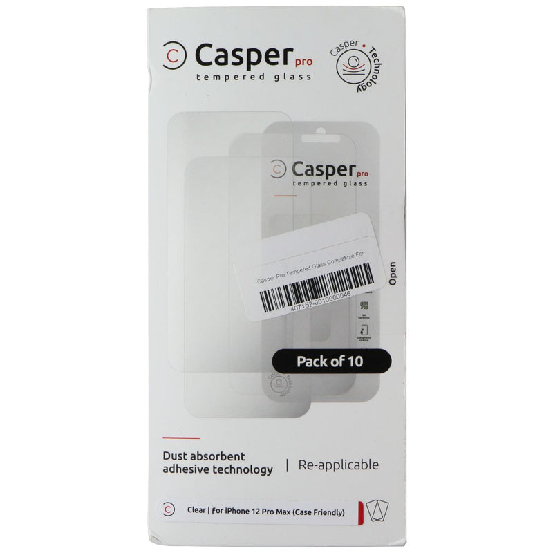 Casper Pro Tempered Glass for Apple iPhone 12 Pro Max (10 Pack) - Clear