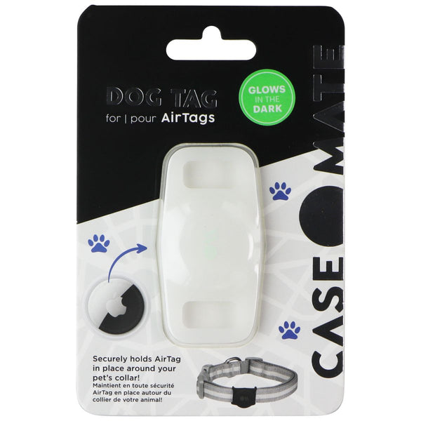Case-Mate Dog Tag AirTag Holder - Clear (Glow in the Dark)