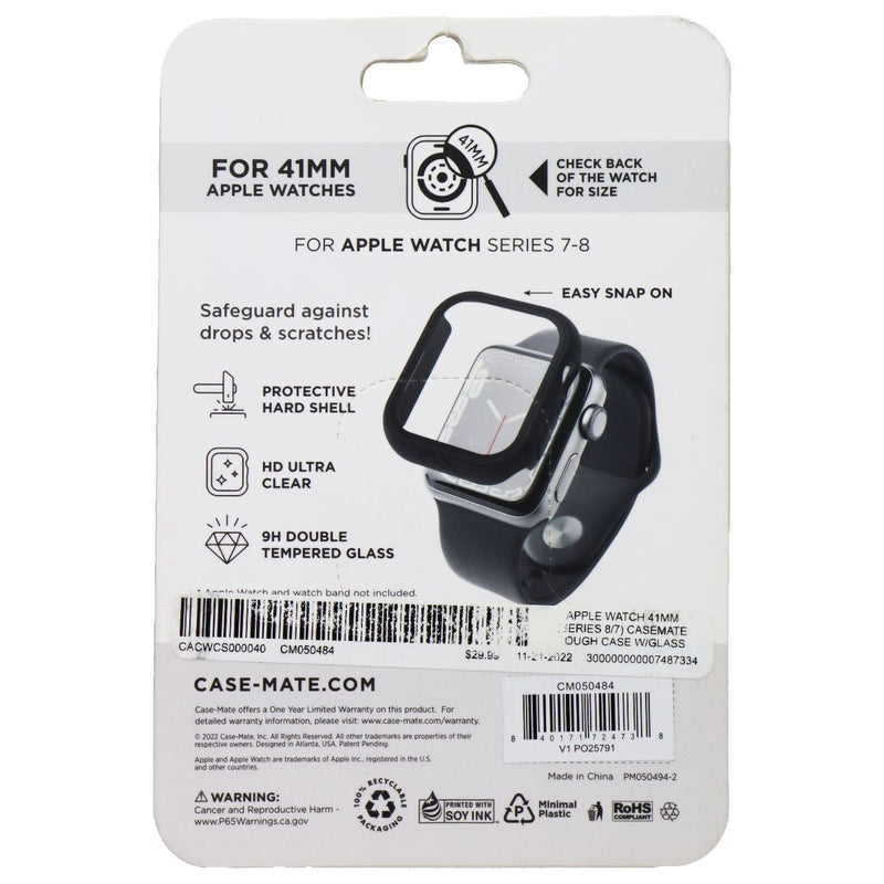 Case-Mate Tough Watch Case for 41mm Apple Watch Series 7-8 (Black)