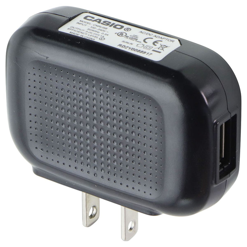 Casio (CNRUSB) (5-Volt/1-Amp) Single USB Wall Charger Travel Adapter - Black
