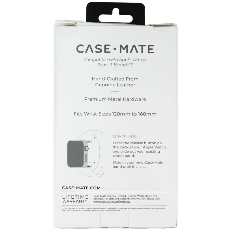 Case-Mate 39-42mm Signature Leather Band for Apple Watch Series 1-10/SE - Brown
