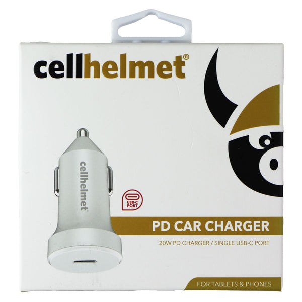 CellHelmet (20W) Single Port USB-C PD Car Charger - White (CAR-PD-20W-W)