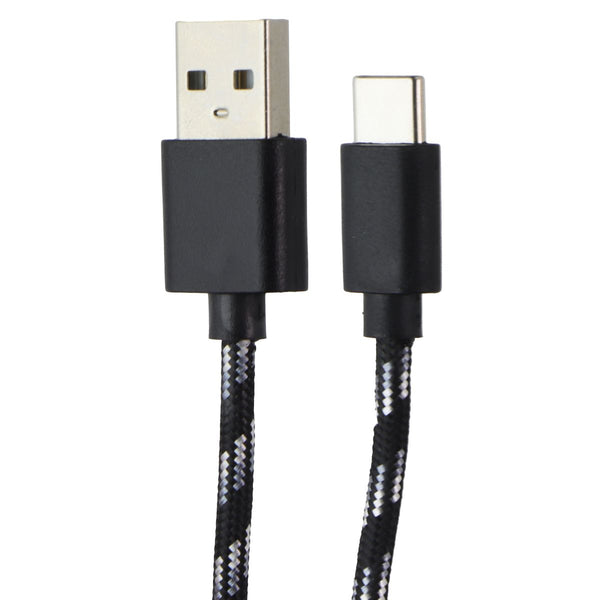 CELLCandy 6.5ft USB-A to USB-C Braided Charge & Sync Cable - Black/Silver