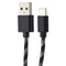 CELLCandy 6.5ft USB-A to USB-C Braided Charge & Sync Cable - Black/Silver