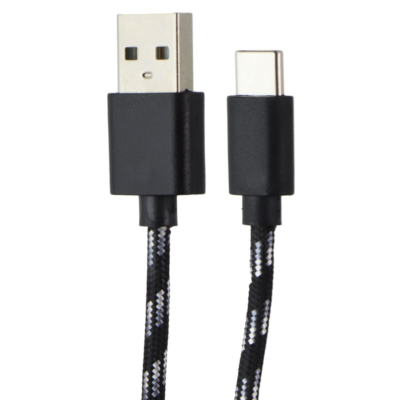 CELLCandy 6.5ft USB-A to USB-C Braided Charge & Sync Cable - Black/Silver
