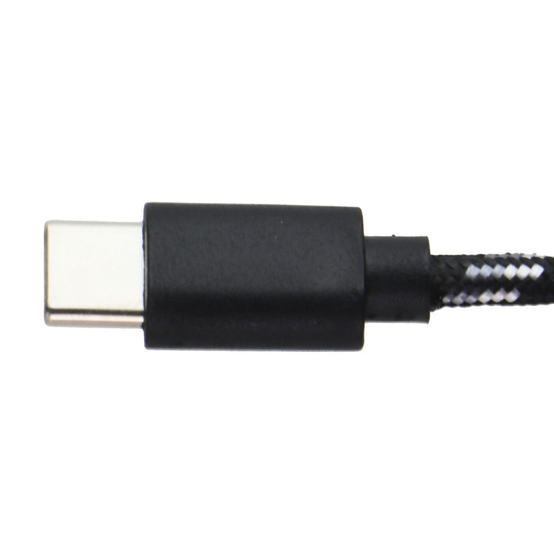CELLCandy 6.5ft USB-A to USB-C Braided Charge & Sync Cable - Black/Silver