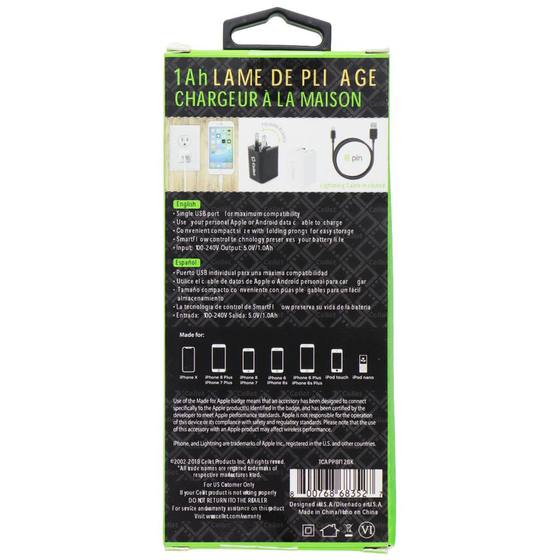 Cellet (4-Ft) Lightning 8-Pin to USB Charge/Sync Cable - Black (TCAPP8F1)