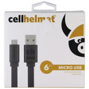 CellHelment Micro-USB Charge and Sync Cable - 6ft Flat Black