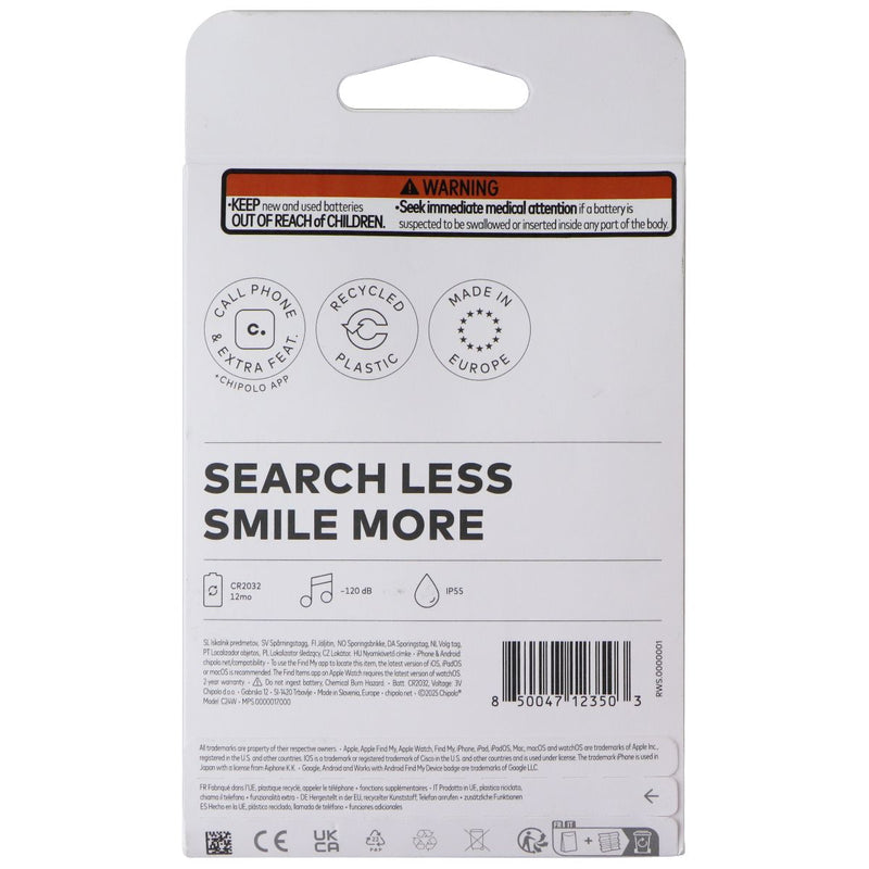 Chipolo POP Tracker Tag For Apple and Google Devices - White