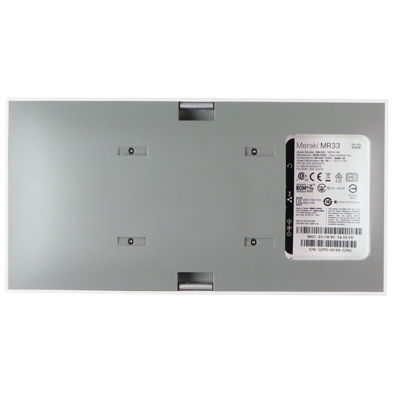 Cisco Meraki MR33 Quad-Radio 802.11ac Wave 2 Access Point - White