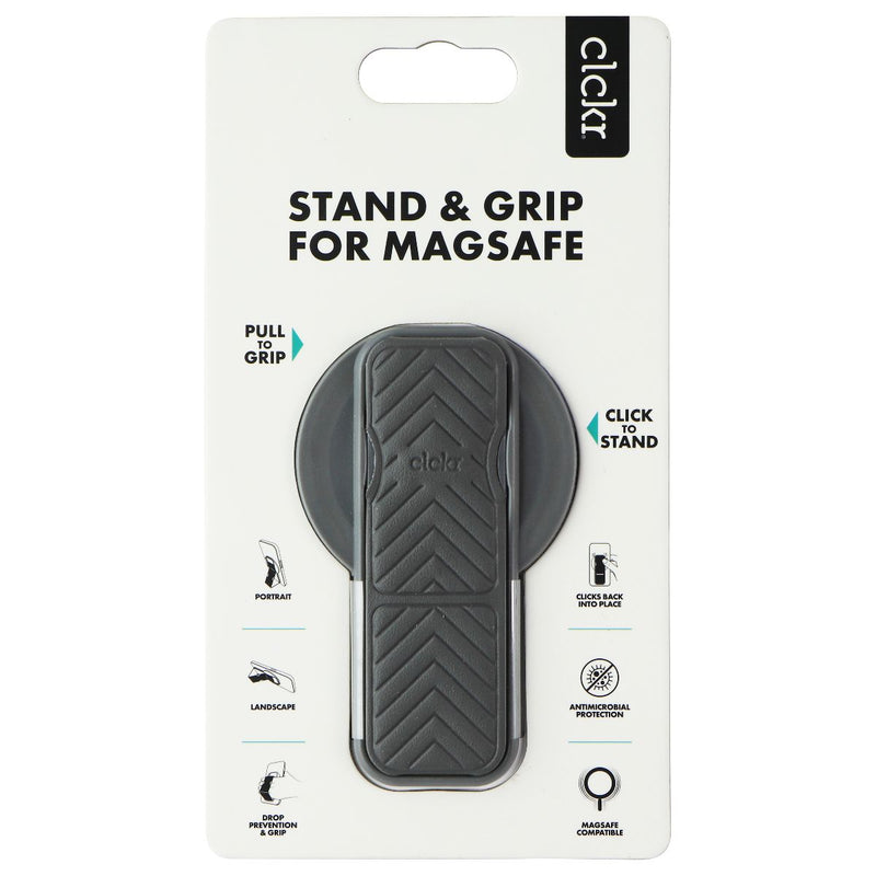 CLCKR Stand & Grip for MagSafe on Compatible iPhones - Gray