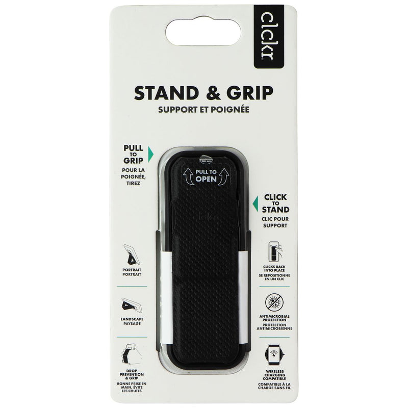 CLCKR Stand & Grip Universal Adhesive Kickstand Grip for Smartphones - Black