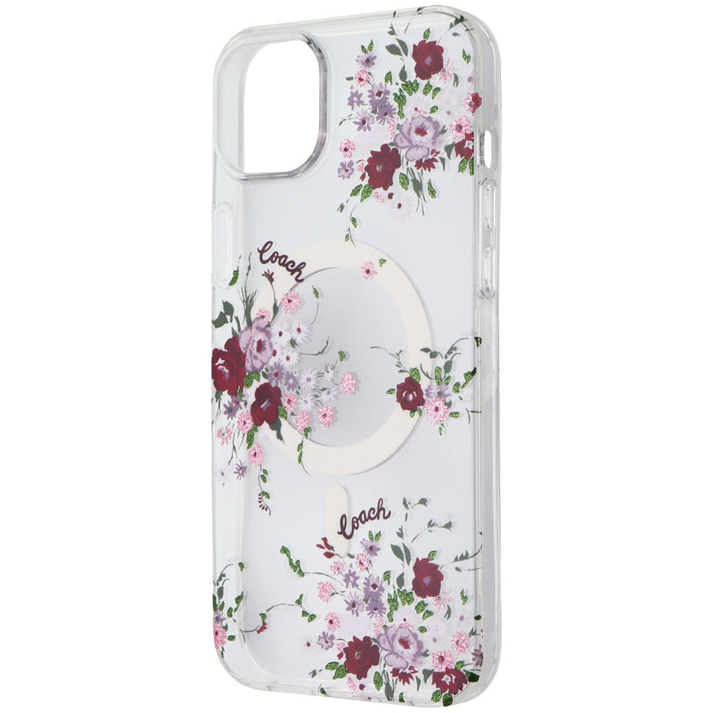 Coach Protective Hardshell Case for iPhone 14 Plus - Floral Purple Bundle