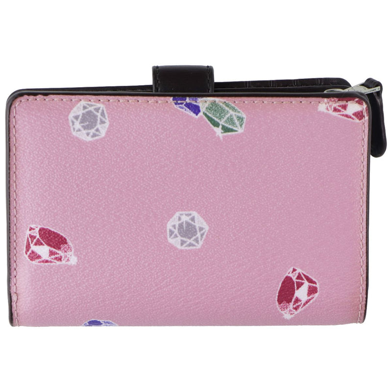 Coach x Disney Wallet with Change Pouch and Card Slots - Pink with Emerald Print