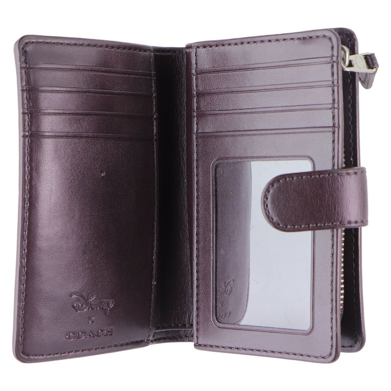Coach x Disney Wallet with Change Pouch and Card Slots - Pink with Emerald Print