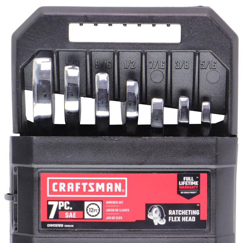 Craftsman (CMMT87010) 7-Piece 12 PT. SAE Flex Reversible Ratchet Set