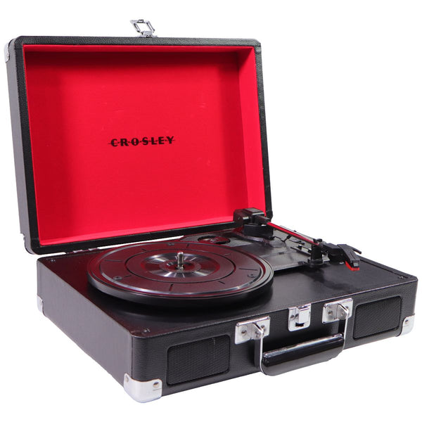 Crosley Cruiser Plus 3-Speed Bluetooth Record Player - Black/Red (CR8005F-BK)