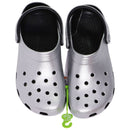 Crocs Unisex Classic Sparkly Clog - 7 Men/9 Women - Silver Metallic