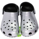 Crocs Unisex Classic Sparkly Clog - 7 Men/9 Women - Silver Metallic